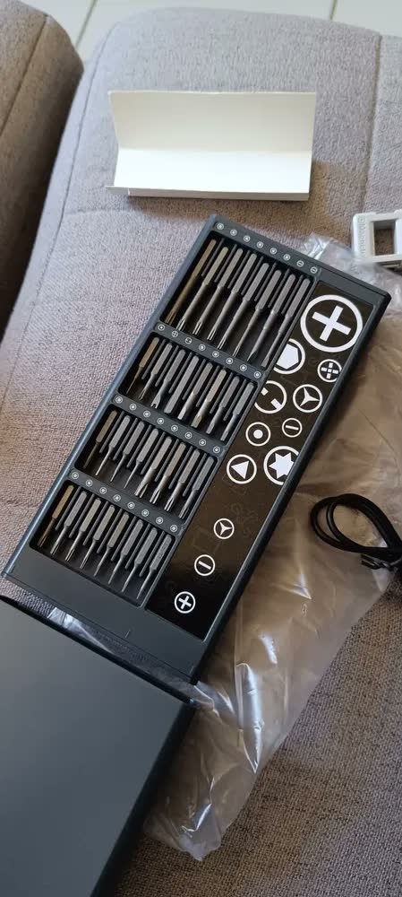 foto de Chave de Precisão Elétrica Exbom Sem Fio Recarregável para Manutenção de Eletrônicos com 64 Bits