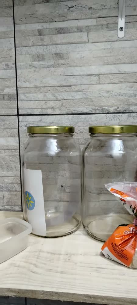 foto de 2 Pote Vidro Gigante Conserva 3 Litros Mantimentos Hermético