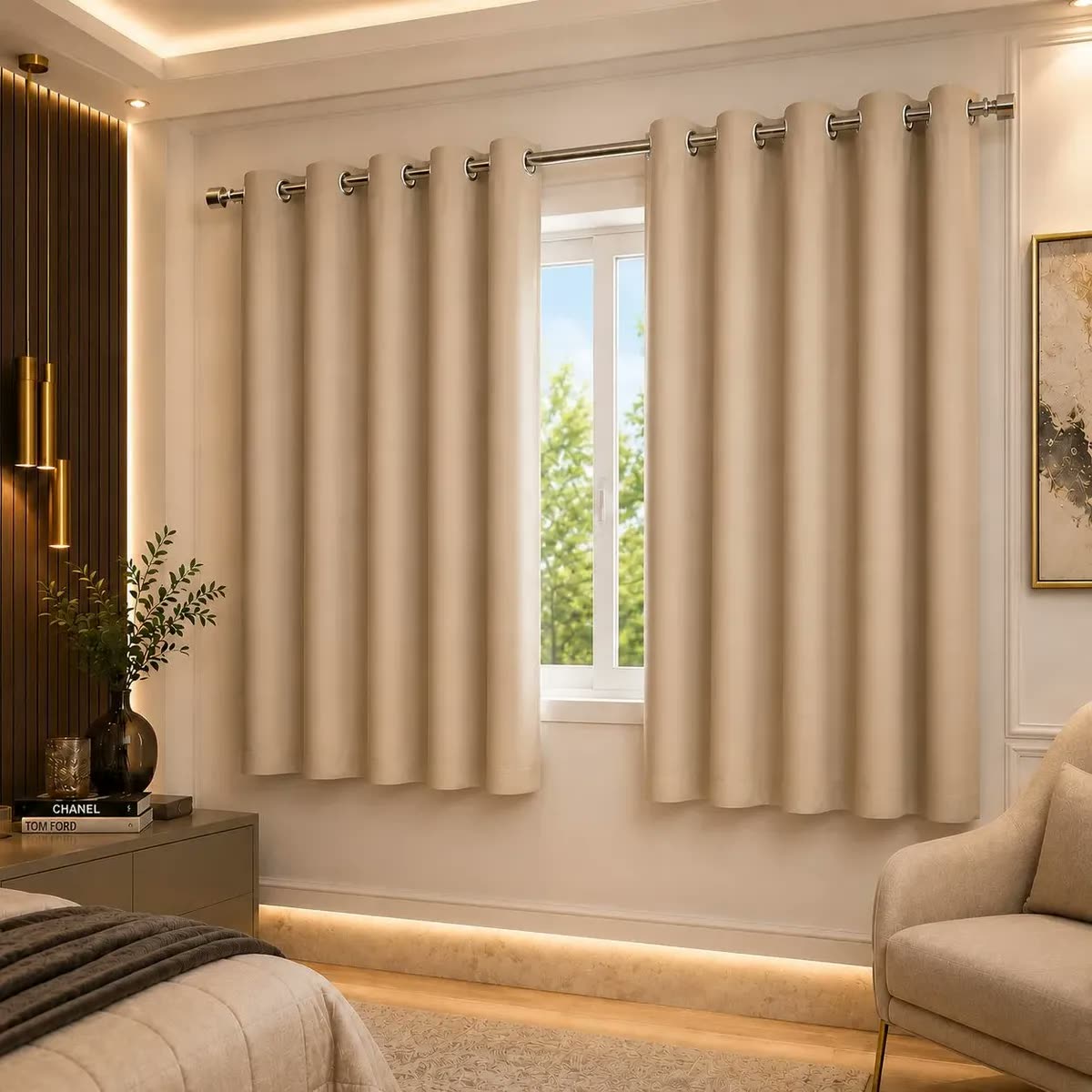 Cortina Blackout Em Tecido 2,80 X 1,80 Corta Luz