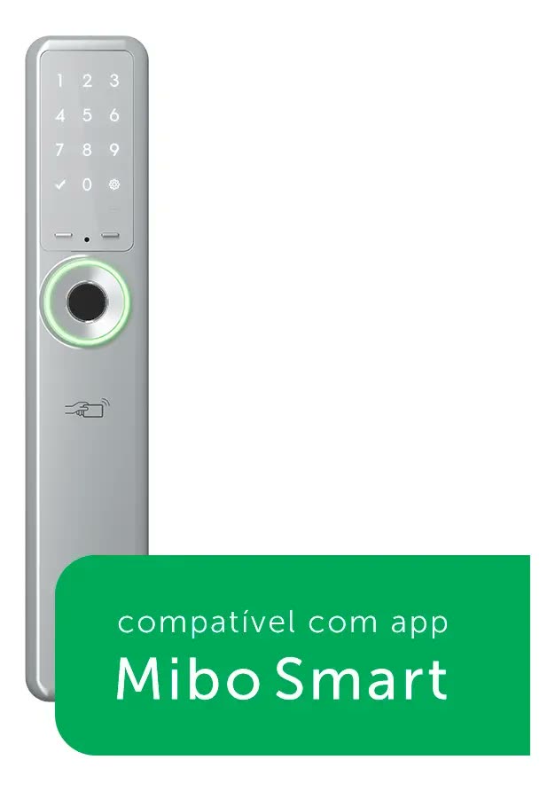 Fechadura Digital De Embutir Intelbras Mfr 7001 Prata Prata