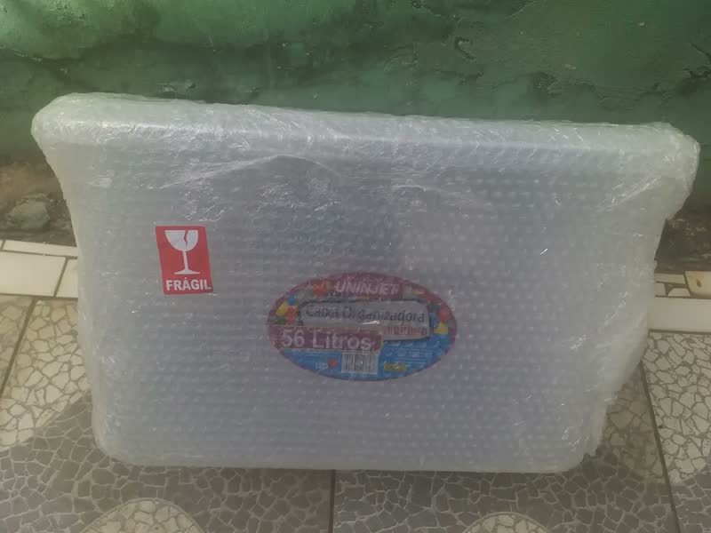 foto de Kit 2 Caixas Organizadora Multiuso Transparente 56 Litros
