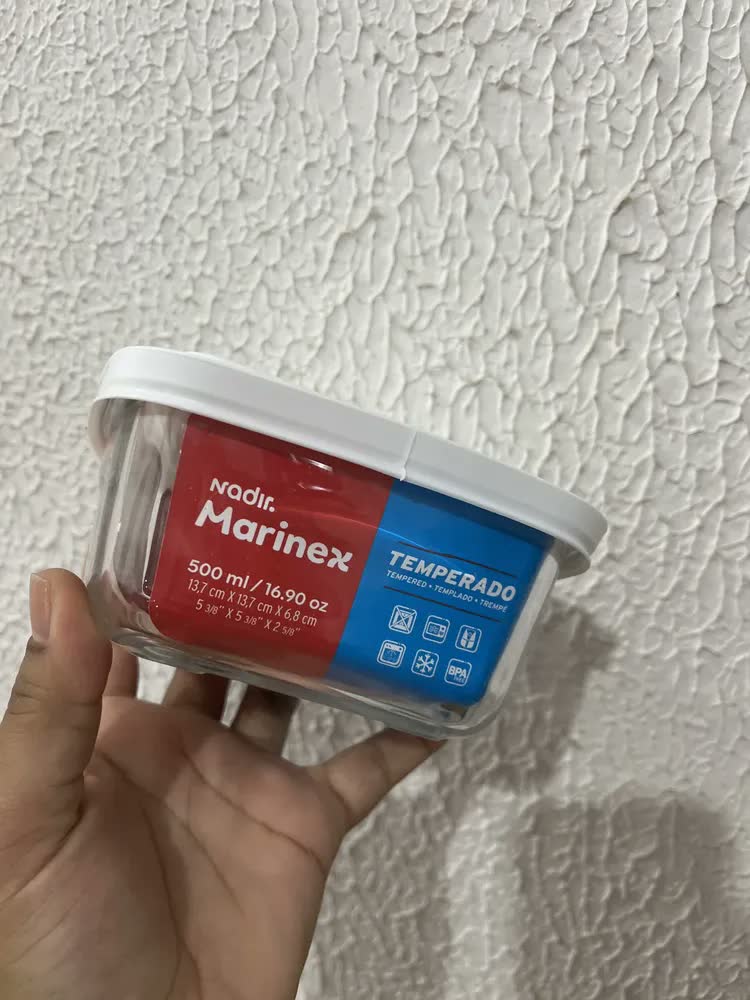 foto de Facilita Marinex Conjunto 4 Potes Vidro 500ml Tampa Sob Pressão