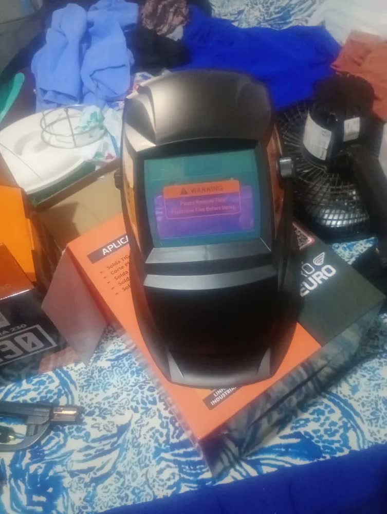 foto de Solda Inversora MMA 230a Alumínio Tig + Máscara Automática Pró Euro