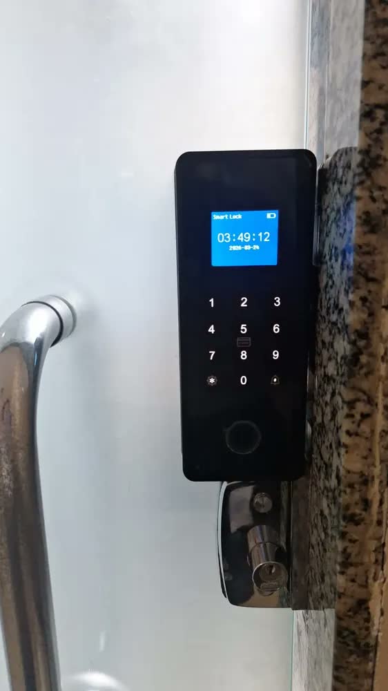 foto de Fechadura Digital Eletrônica Comercial Porta Vidro App