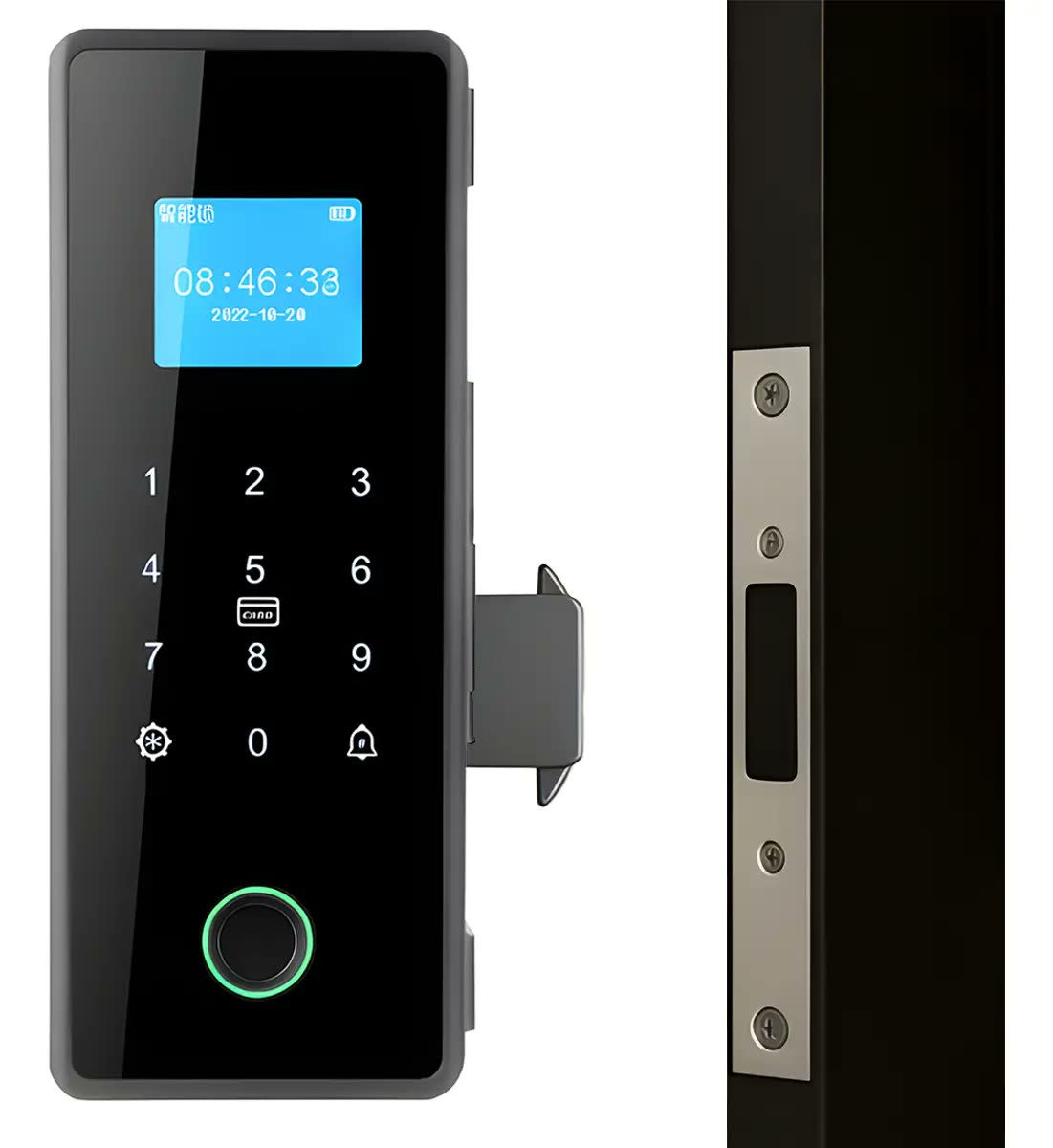 foto de Fechadura Digital Eletrônica Comercial Porta Vidro App
