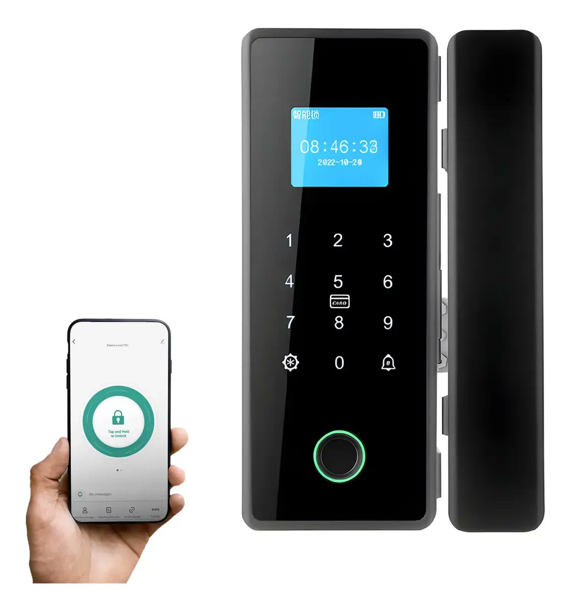 foto de Fechadura Eletretica Porta Vidro Comercial Residencial App