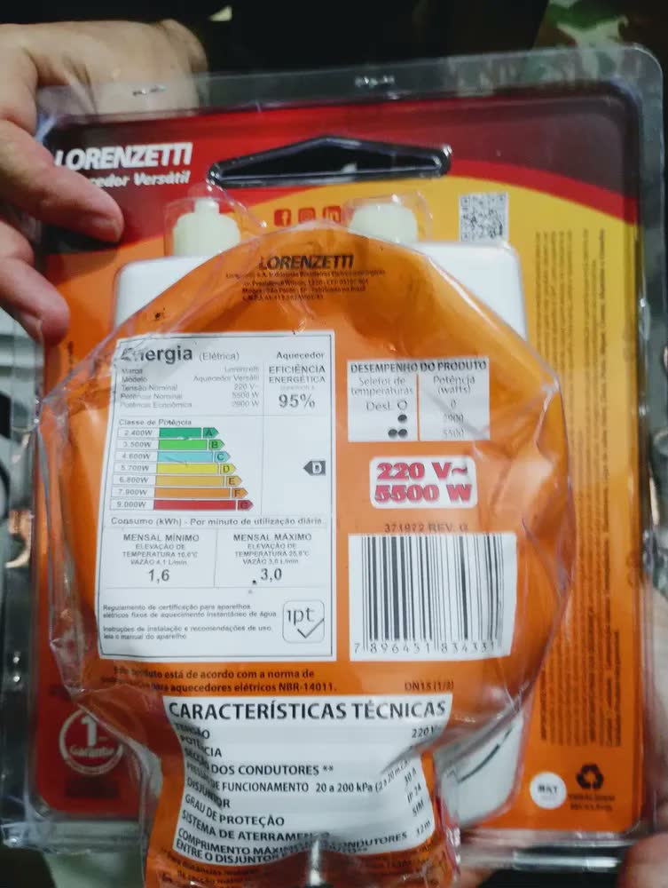 foto de Aquecedor Eletrico Lorenzetti 5500w