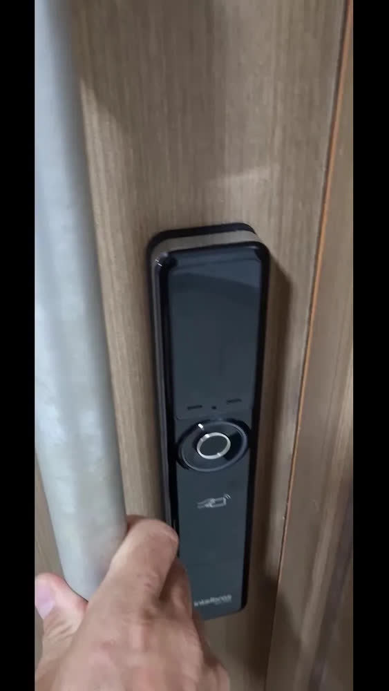 foto de Fechadura Eletronica Intelbras Mfr7001 Preta Rolete Digital
