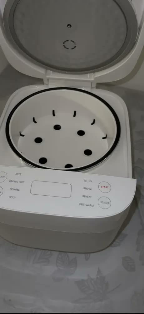 foto de Panela Elétrica de Arroz Xiaomi Smart Multifuntional Rice Cooker MFB120A-1 710 Watts 3 Litros Branco