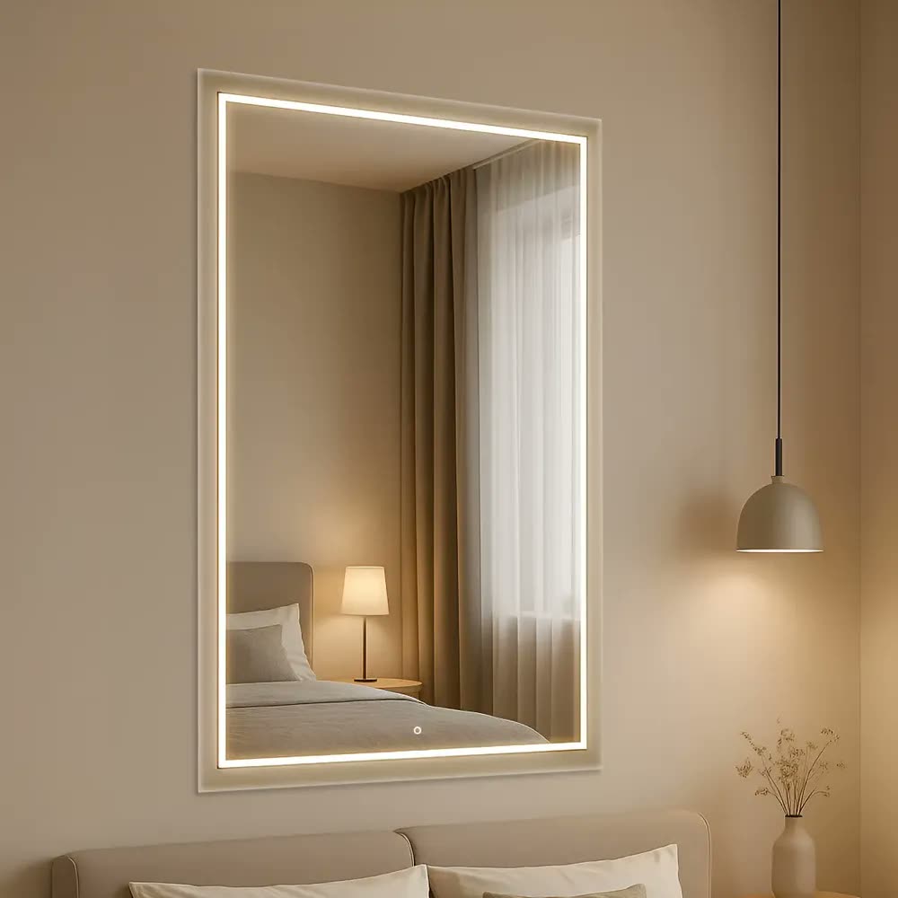 foto de Espelho Retangular com LED Touch 70x50cm Royalle para Banheiro 3 Cores