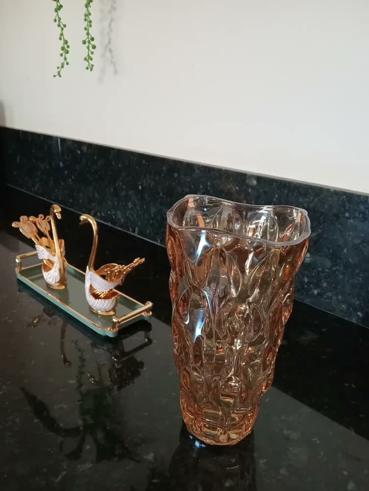 foto de Vaso De Vidro Grosso Primeira Linha Flores, Decoração, Sala