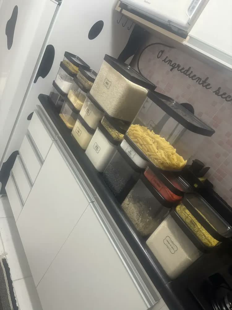 foto de Pote Hermético 4L Acrílico Helsim Empilhável BPA Free Transparente