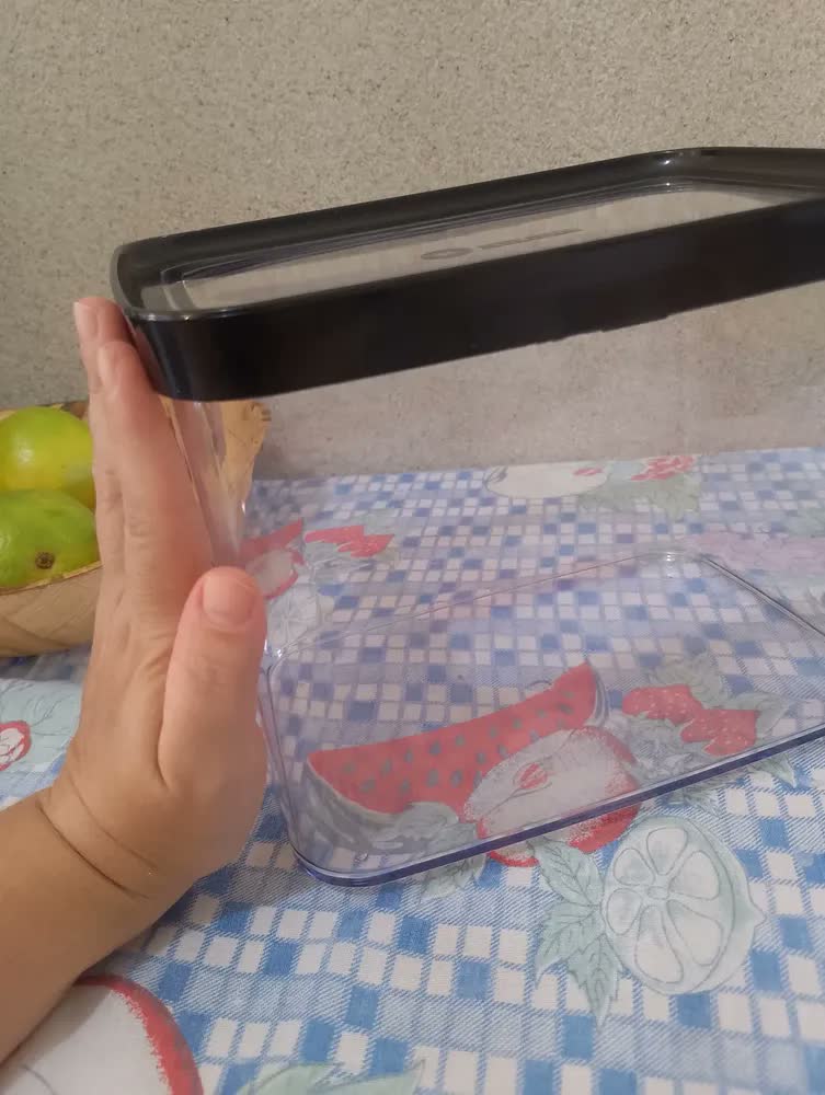 foto de Pote Hermético 4L Acrílico Helsim Empilhável BPA Free Transparente