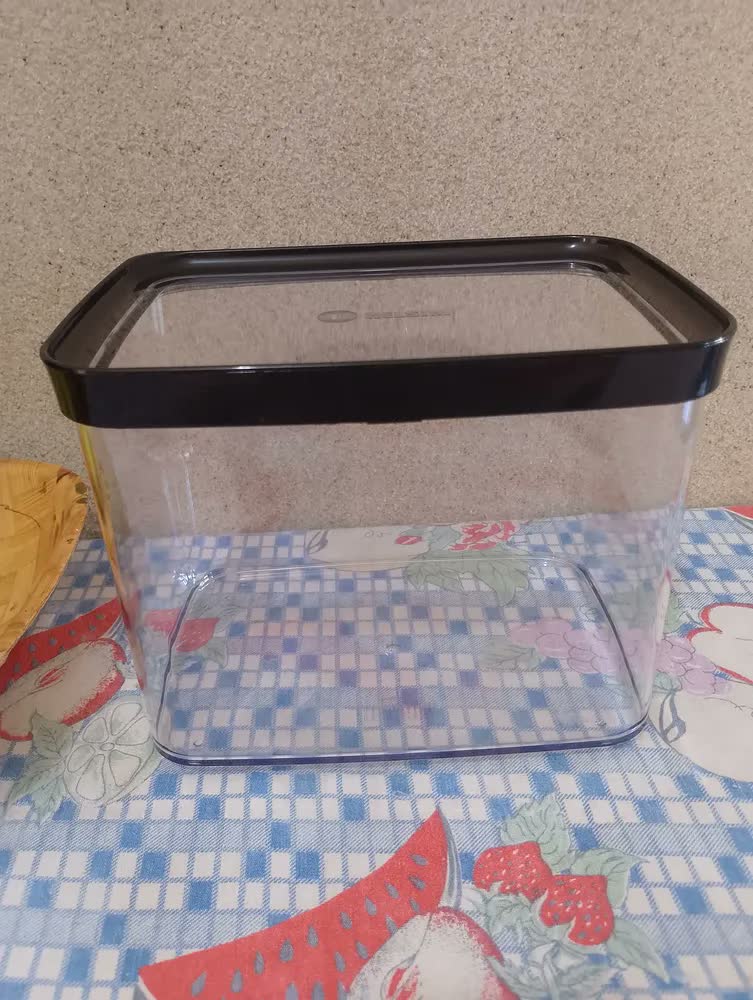 foto de Pote Hermético 4L Acrílico Helsim Empilhável BPA Free Transparente