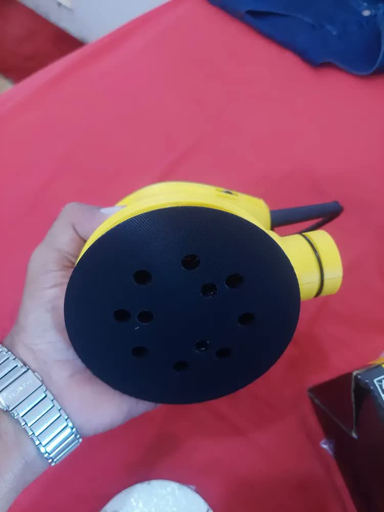 foto de Lixadeira Profissional Roto Orbital 5 350w Vonder Lrv 355 Cor Amarelo Frequência 50/60 Hz