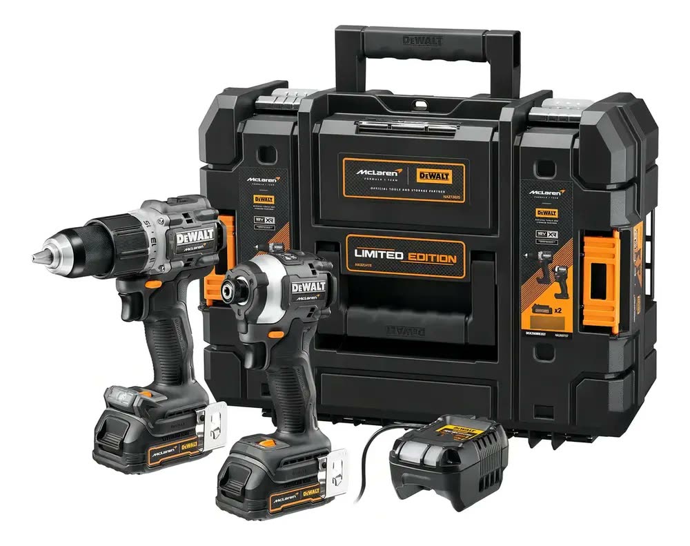 Kit Furadeira e Parafusadeira com Parafusadeira Dewalt Modelo DCK200ME2GT 2 Baterias 20V