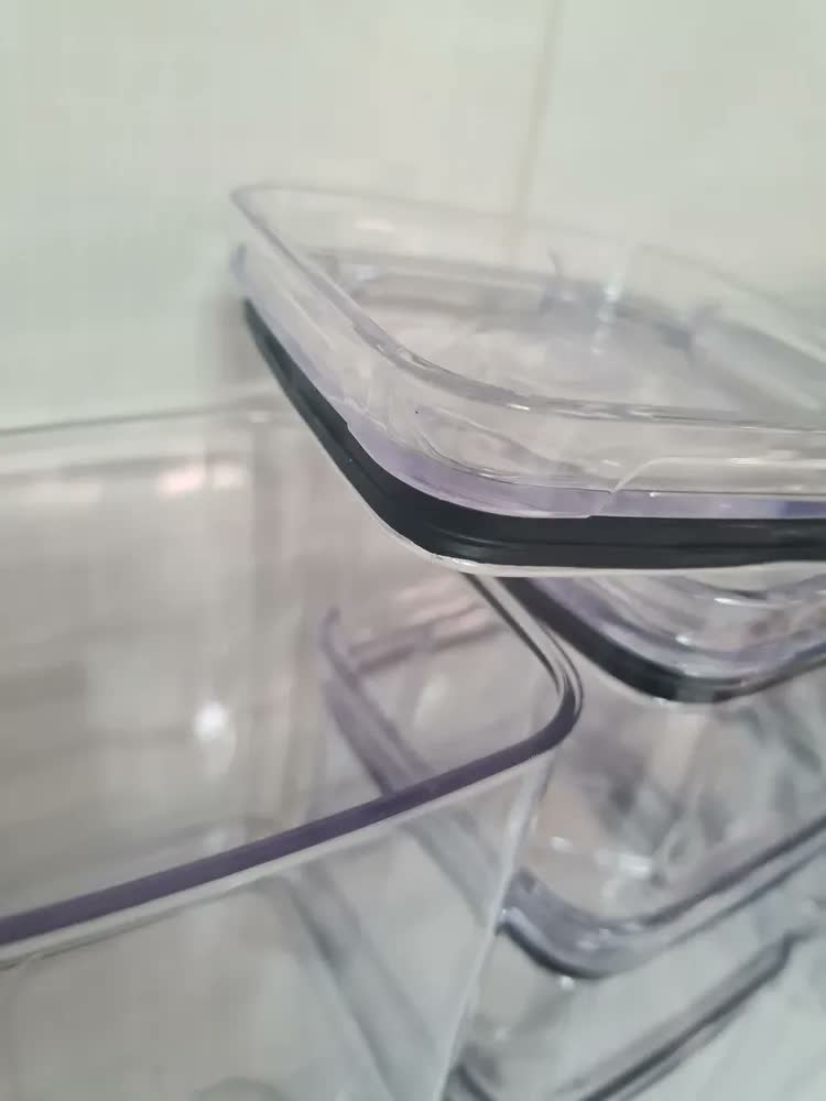 foto de Kit Potes Porta Mantimento Hermético Quadrado Cozinha 12 Uni