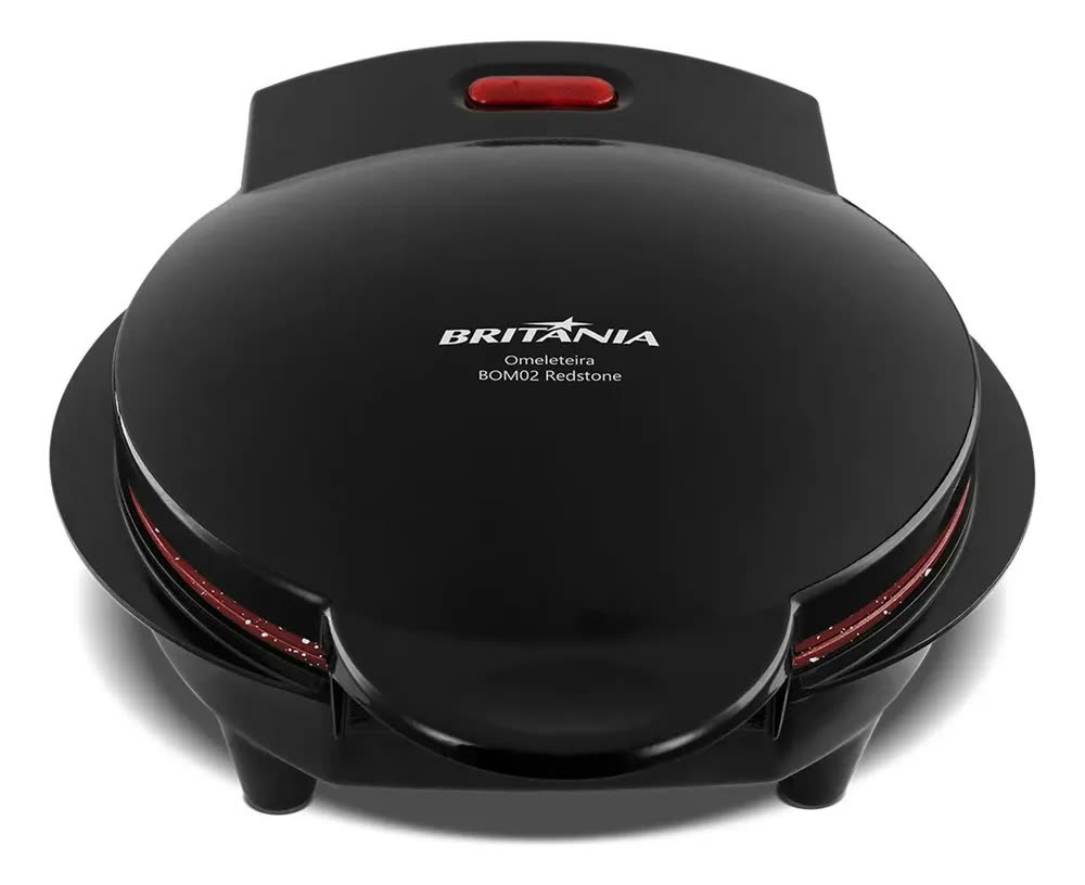 Omeleteira Britânia Bom02p Antiaderente Redstone 750w Cor Preto 127 volts