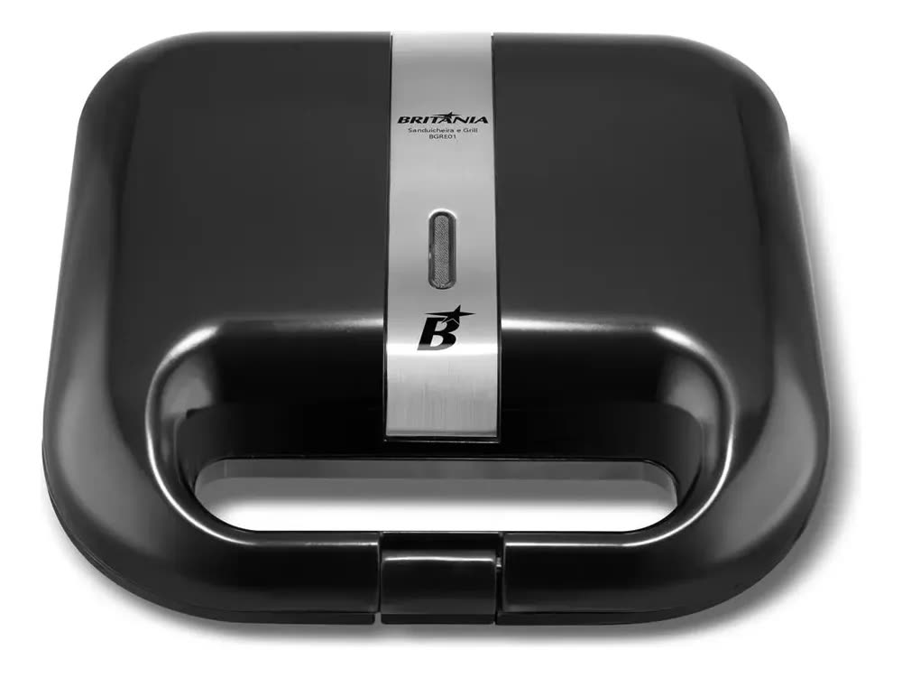 Sanduicheira E Grill Britânia Bgre01 2 Em 1 750w Cor Preto