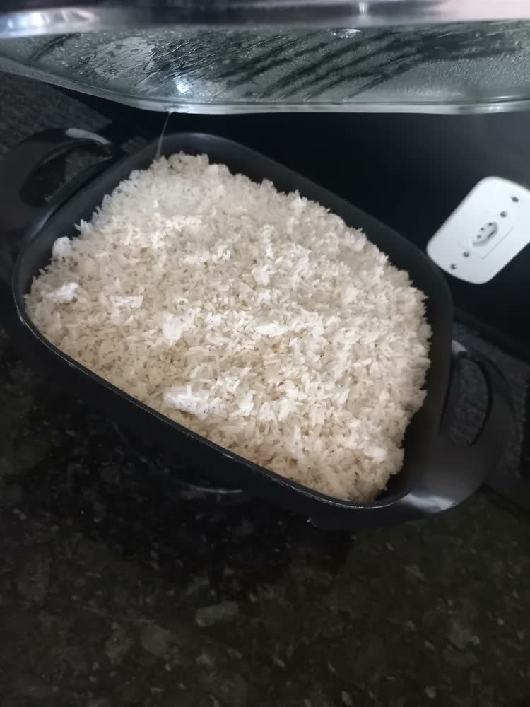foto de Panela Multifuncional Elétrica Redonda 30cm Grill Antiaderente Portátil Mangiare Agratto Aper01i