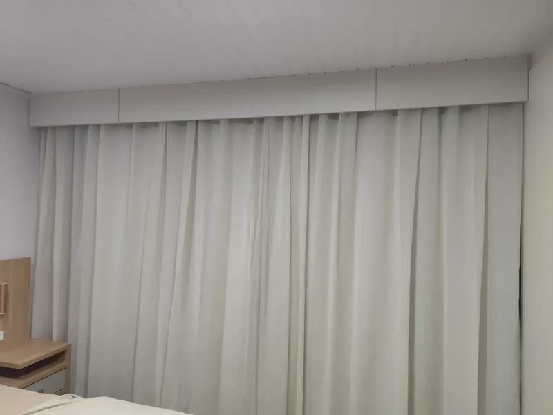 foto de Cortina Linho Blackout 100% 7,00m Sob Medida Trilho Duplo