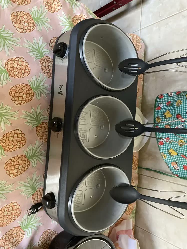 foto de Rechaud Elétrico Members Ly325 Triplo Buffet Slow Cooker 3 P
