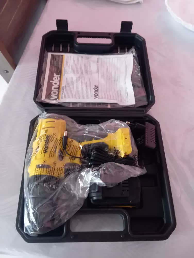 foto de Parafusadeira Furadeira Pfv120i De Impacto Vonder Cor Amarelo
