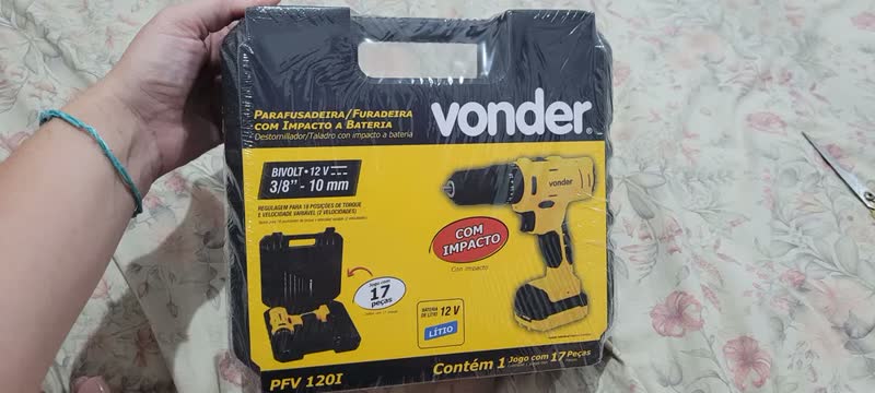 foto de Parafusadeira Furadeira Pfv120i De Impacto Vonder Cor Amarelo