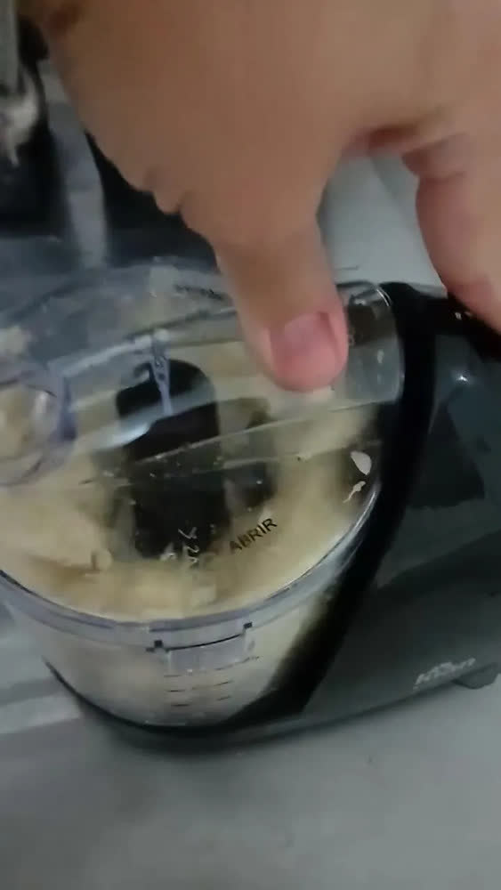 foto de Mini Processador De Alimentos 500ml Elétrico Pica Alimentos Cor Vermelho
