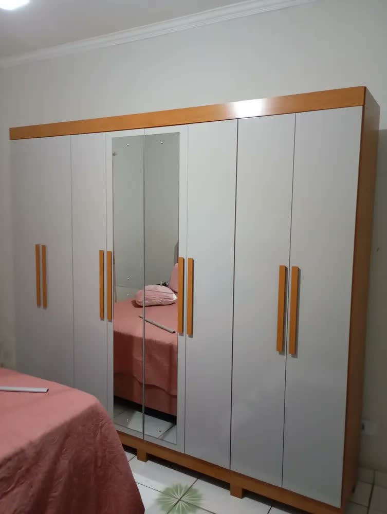 foto de Guarda-roupa Casal Móveis Lopas Easy Slim 8 Portas Com Espelho E Gavetas