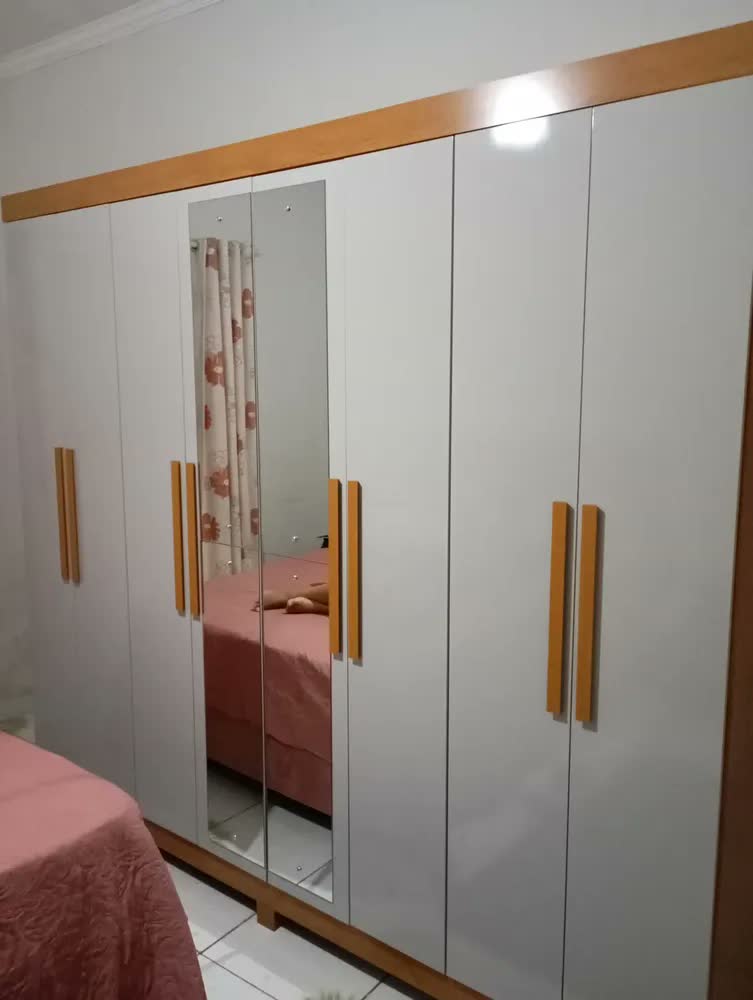 foto de Guarda-roupa Casal Móveis Lopas Easy Slim 8 Portas Com Espelho E Gavetas