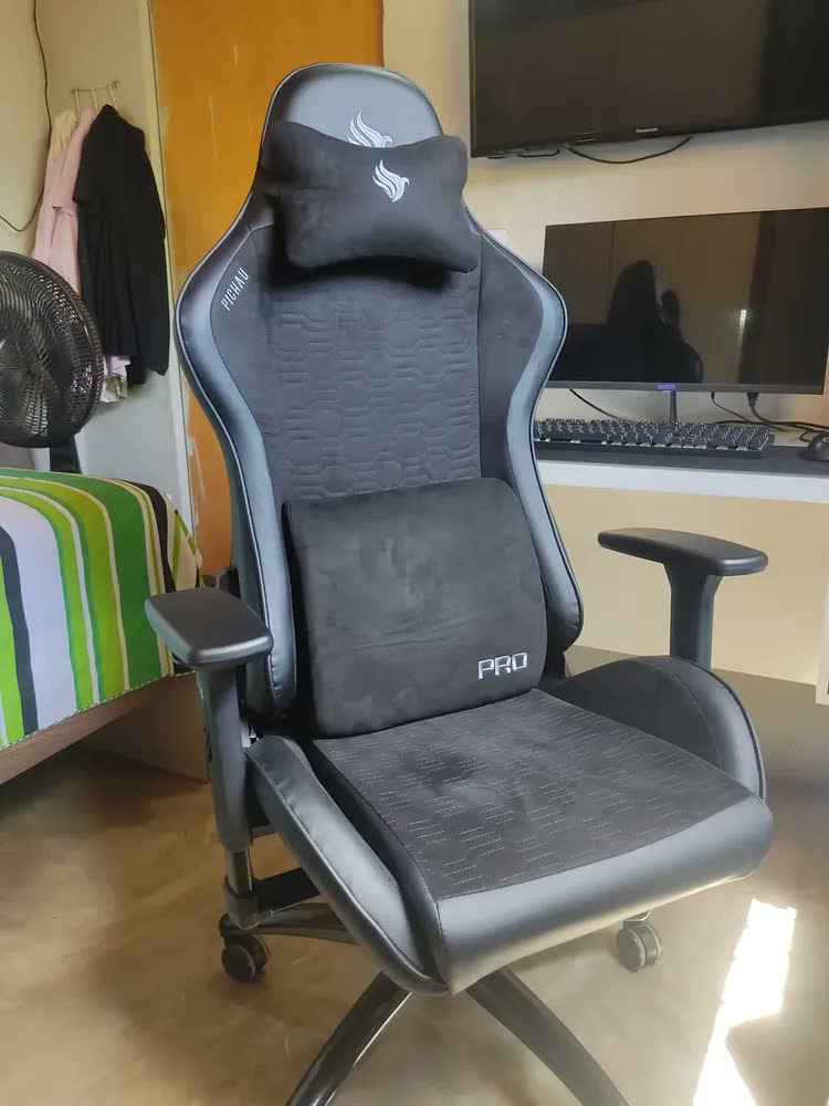 foto de Cadeira Gamer Pichau Donek Pro Espuma Moldada Preto E Cinza PCH-DNKP-BNG