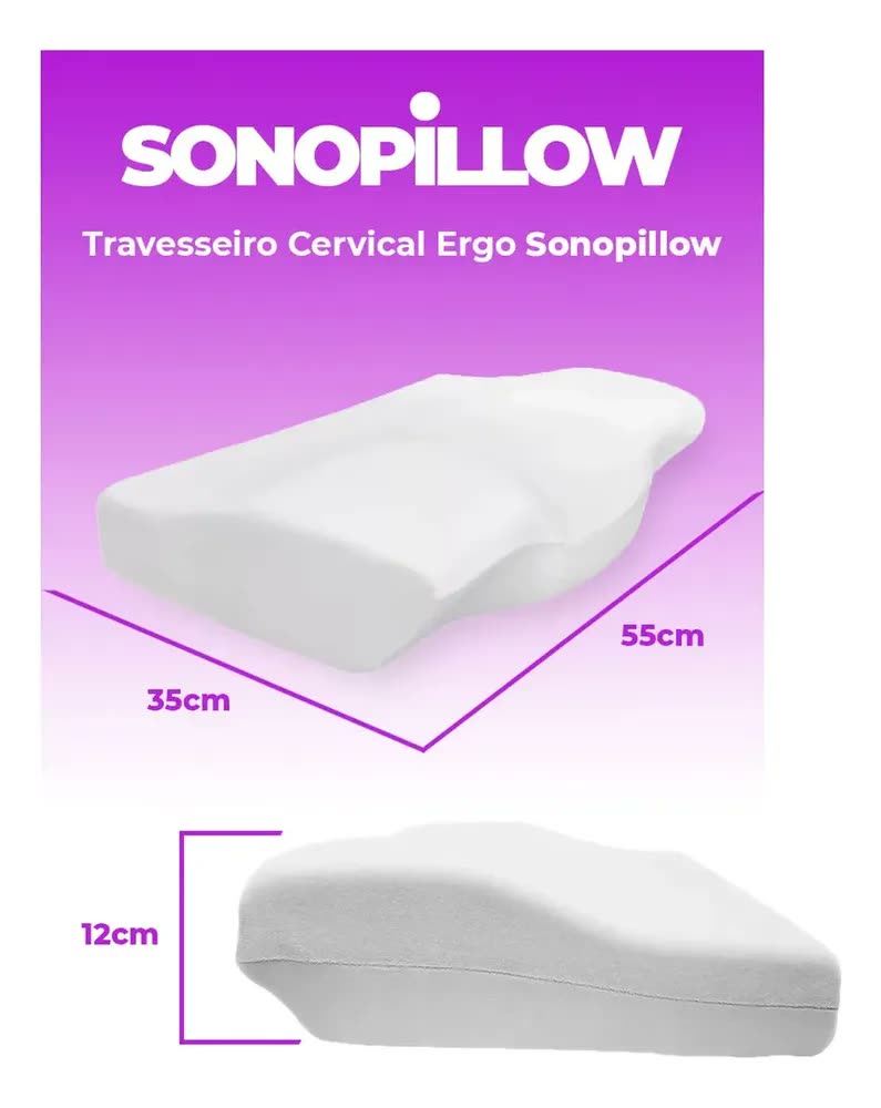 foto de Travesseiro Ortopédico Sonopillow Cervical Espuma Viscoelástica