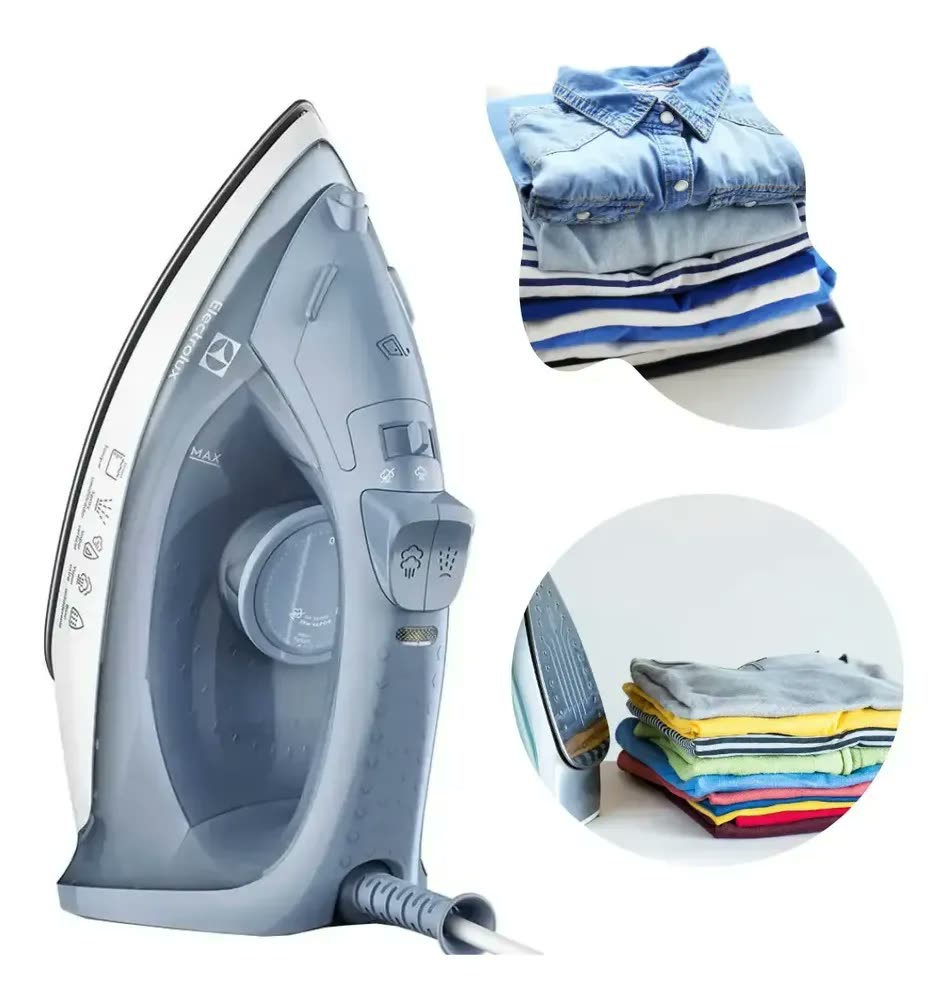 Ferro de passar a vapor Electrolux Efficient ESI10 cor azul-aço com base antiaderente