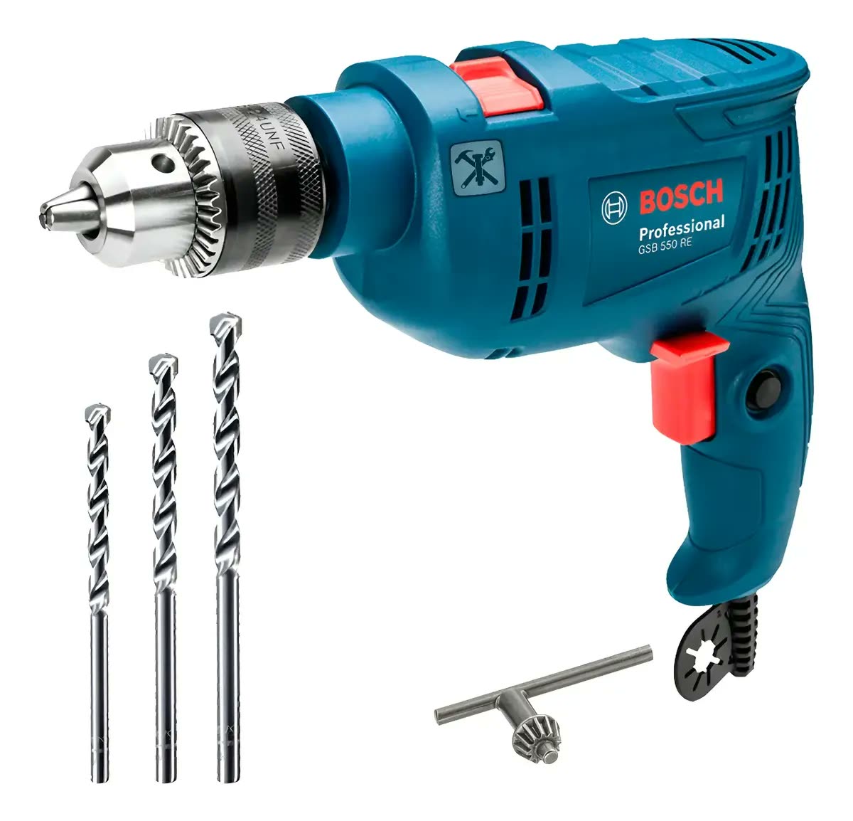 Furadeira Impacto E Parafusadeira 1/2 550w Bosch Gsb 550re