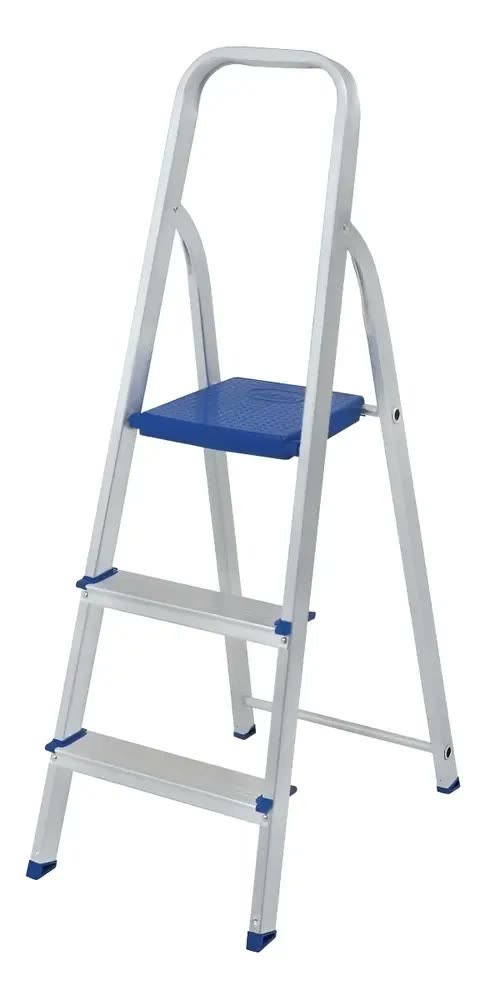 Escada Alumínio 3 Degraus Tesoura Capacidade 120kg Mor