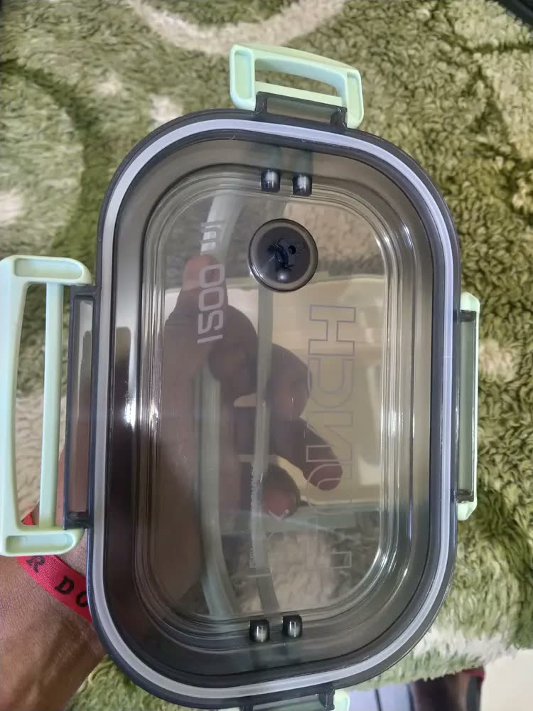 foto de Pote De Marmita Box Food Com Divisoria 1200 Ml Com Talheres