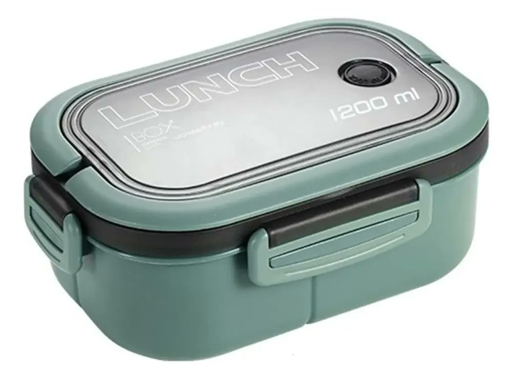 Pote De Marmita Box Food Com Divisoria 1200 Ml Com Talheres