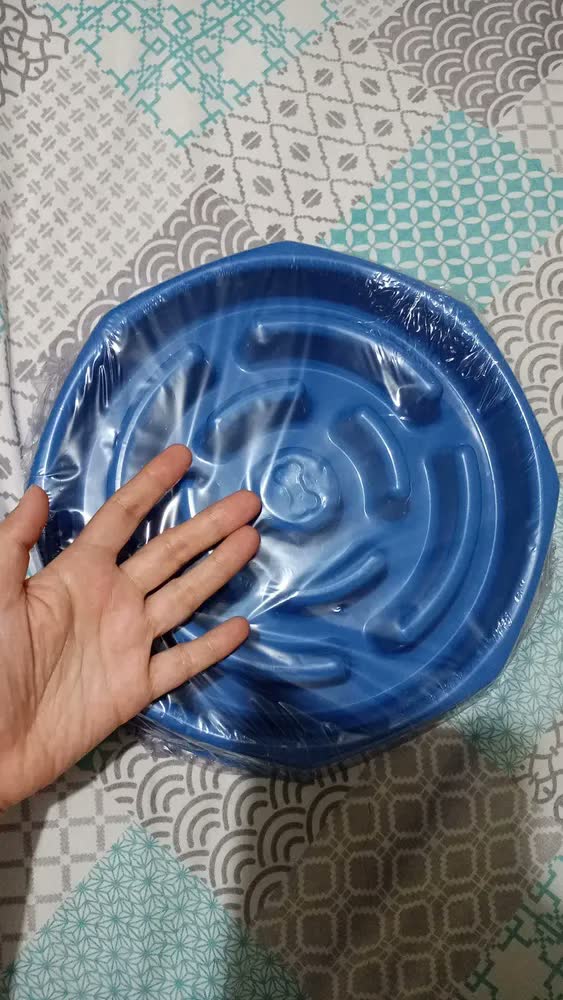 foto de Comedouro Interativo Lento Petliz Azul Para Cães Médios e Grandes