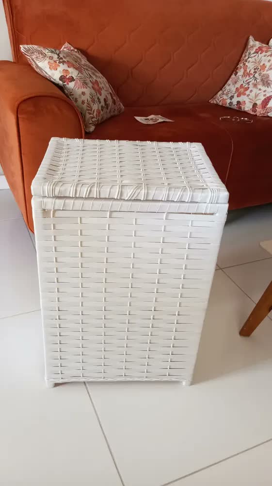 foto de Cesto De Roupas Sujas 70 Litros Organizador Fibra Sintética