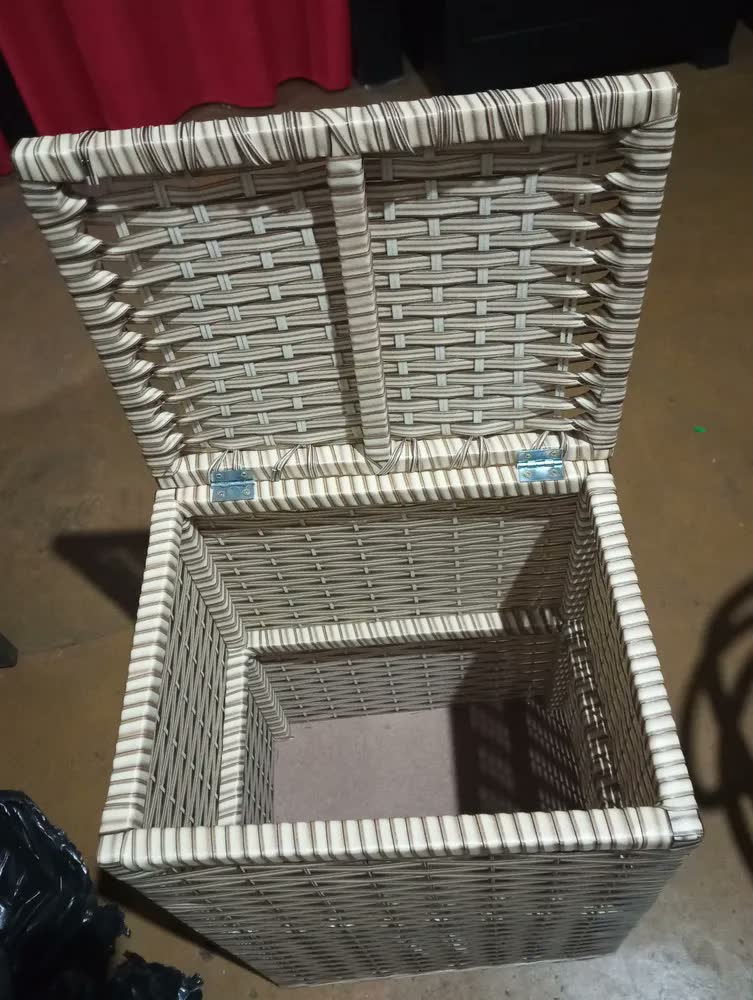foto de Cesto De Roupas Sujas 70 Litros Organizador Fibra Sintética