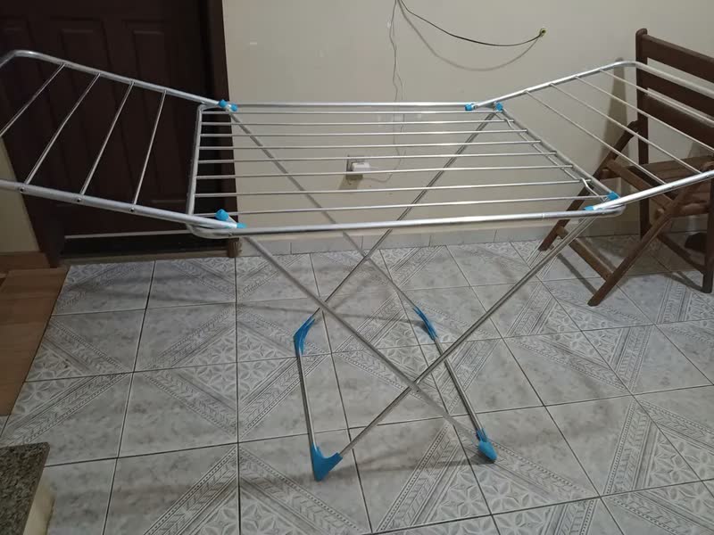 foto de Varal De Chao Gigante 100% Aluminio 174cm Reforçado Dobrável Alumínio