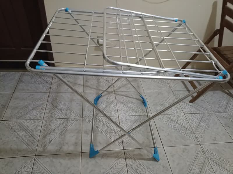 foto de Varal De Chao Gigante 100% Aluminio 174cm Reforçado Dobrável Alumínio