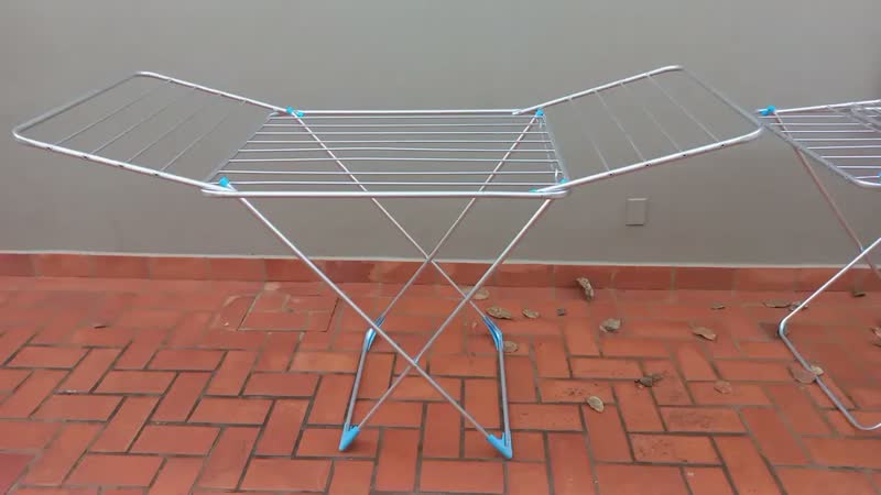 foto de Varal De Chao Gigante 100% Aluminio 174cm Reforçado Dobrável Alumínio