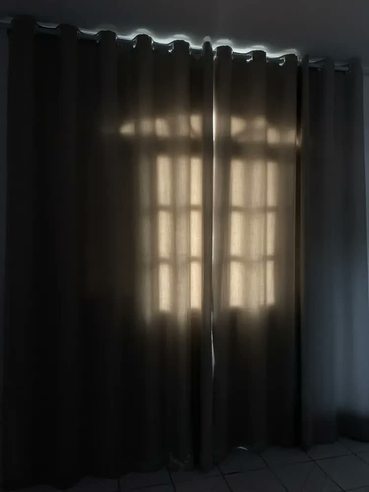 foto de Cortina Voil Gaze De Linho Com Forro Blackout 4,00x2,80 Luxo