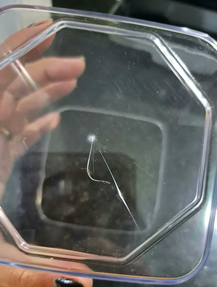 foto de Kit 4 Potes Herméticos Acrílico Cristal 1 Litro livre de BPA Armazenar Alimento Organizar