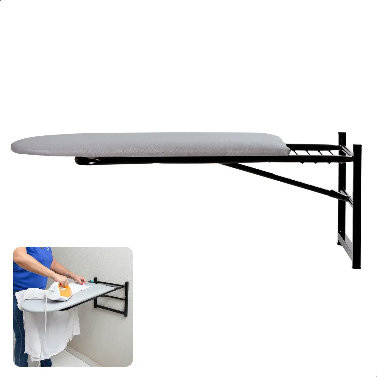 foto de Mesa Tabua Passar Roupa Extra Forte De Parede E Porta Ferro