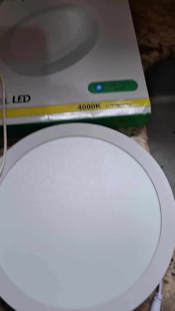 foto de Painel Plafon Led 18w Redondo Sobrepor Branco Bivolt Teto