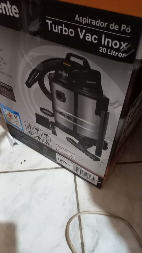 foto de Aspirador Pó E Água 20l Inox Gradiente + Bico Extratora