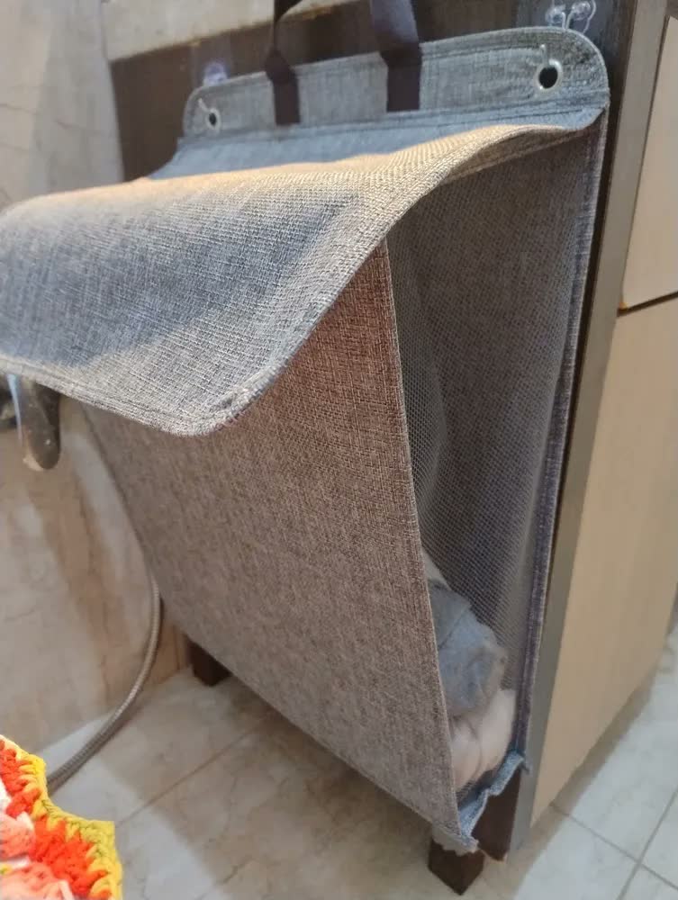 foto de Cesto De Banheiro Roupa Suja Pendurar Portátil Dobrável